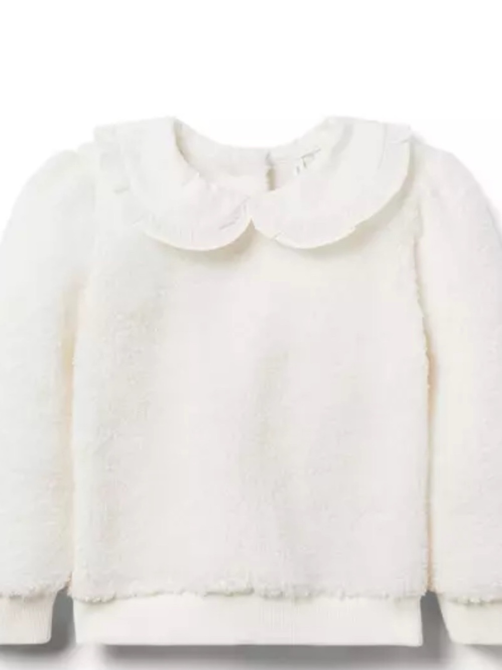 Janie and Jack Cream Sherpa Sweater